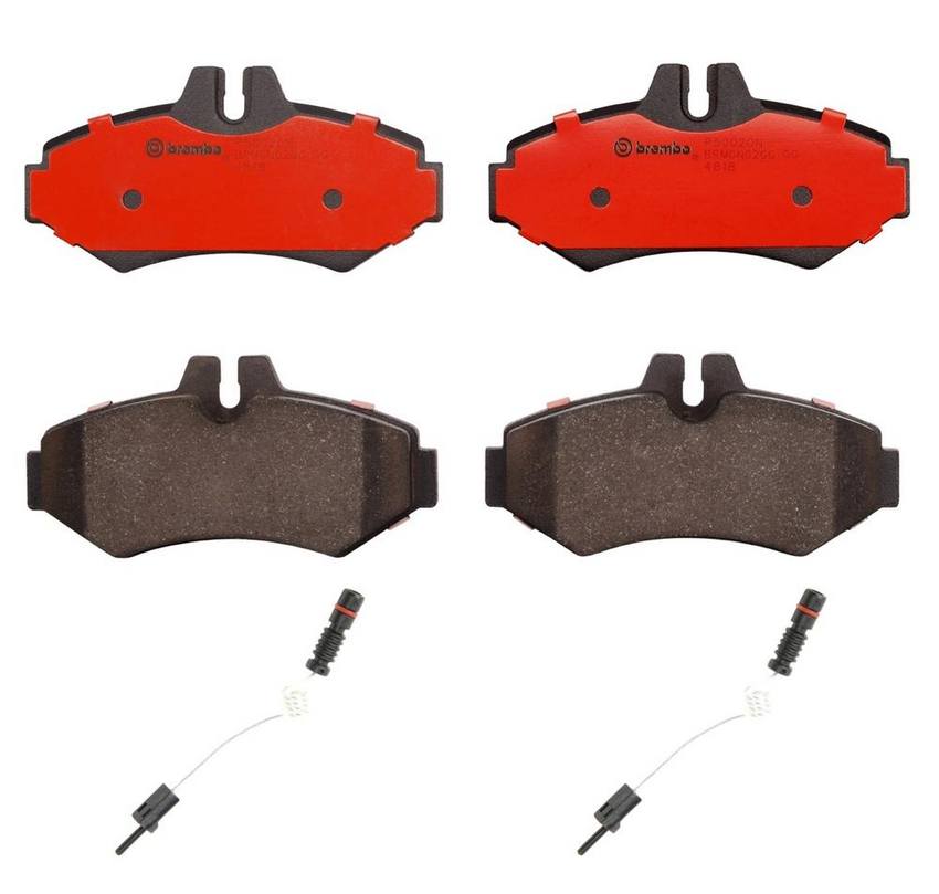 Mercedes Brakes Set Kit - Pads Rear (Ceramic) (with Sensors) 0084206220 - Brembo 2652540KIT